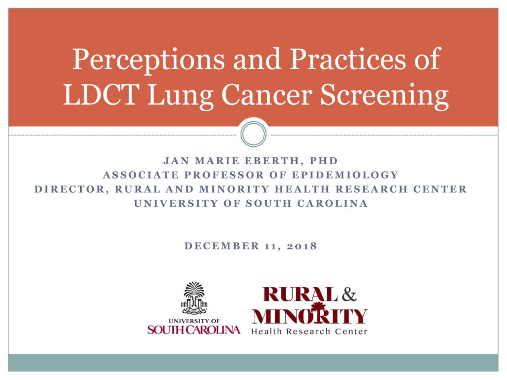 Perceptions And Practices Of LDCT Lung Cancer Screening Presentation photo cover