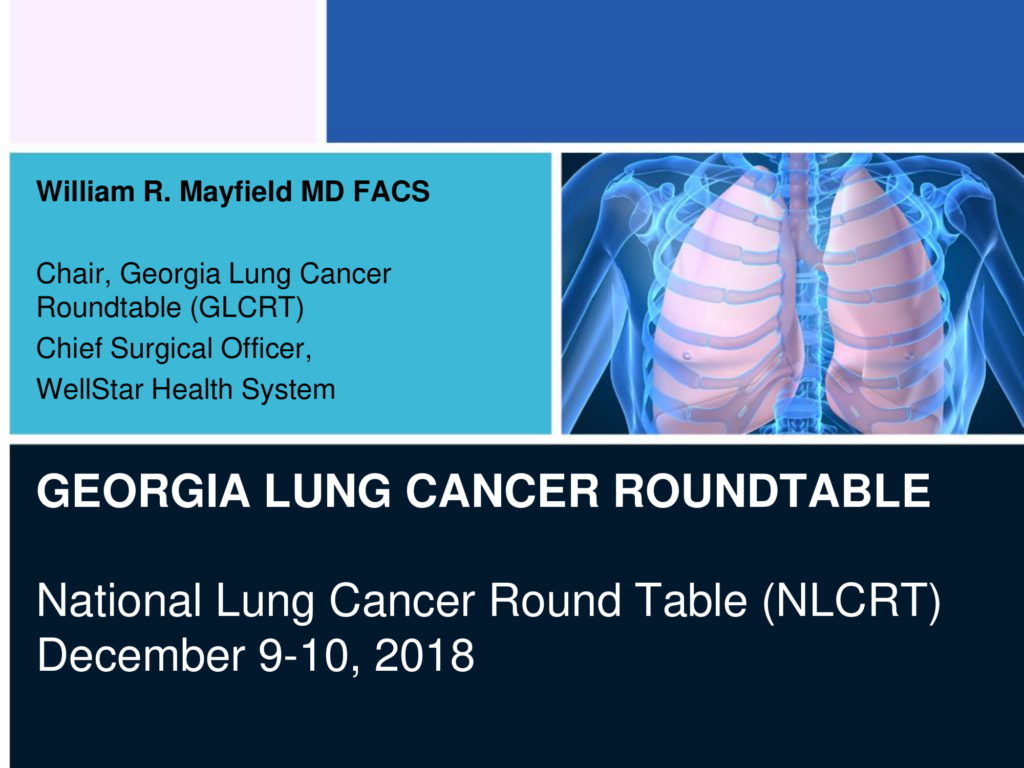 Georgia Lung Cancer Roundtable presentation photo cover