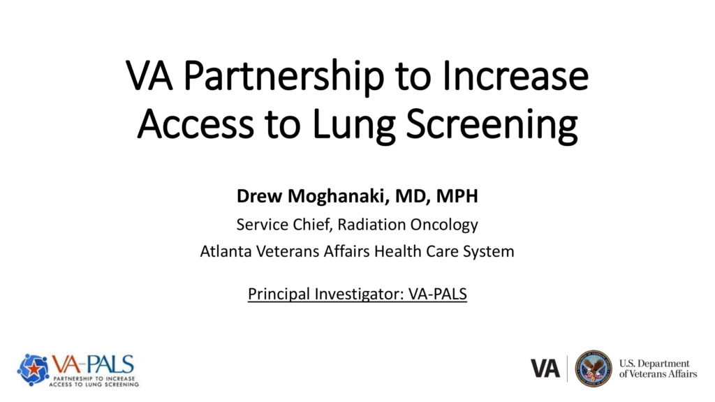 VA Partnership To Increase Access To Lung Screening presentation photo cover