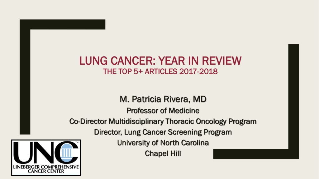 Lung Cancer: Year In Review presentation cover photo