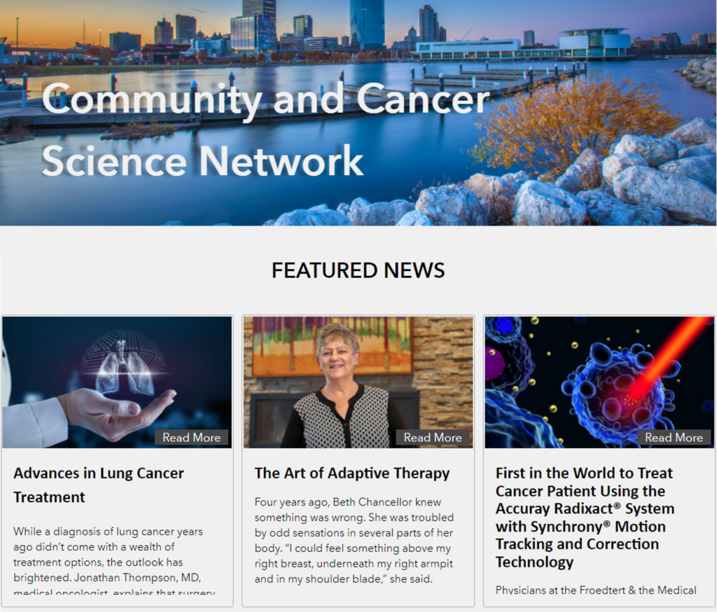 Wisconsin Cancer Network Cover